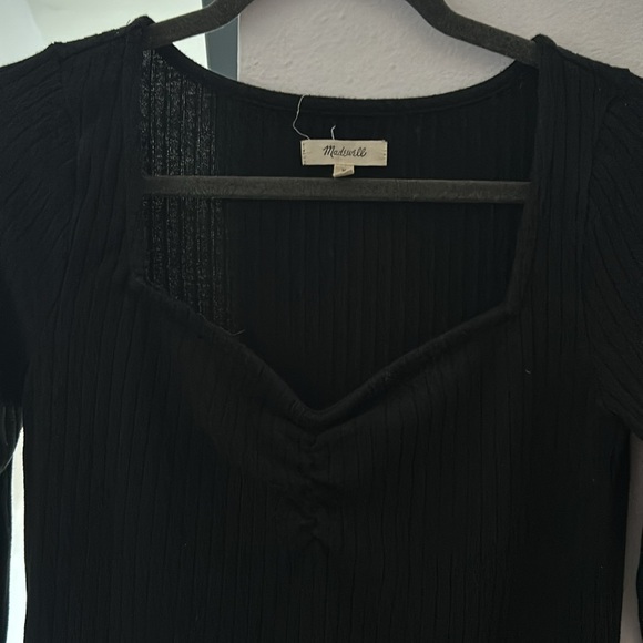 madewell black long sleeve top - Picture 2 of 5